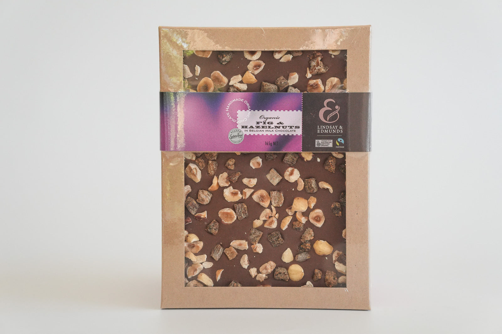 Large Organic Milk Chocolate Slab - Fig & Hazelnuts - 165g
