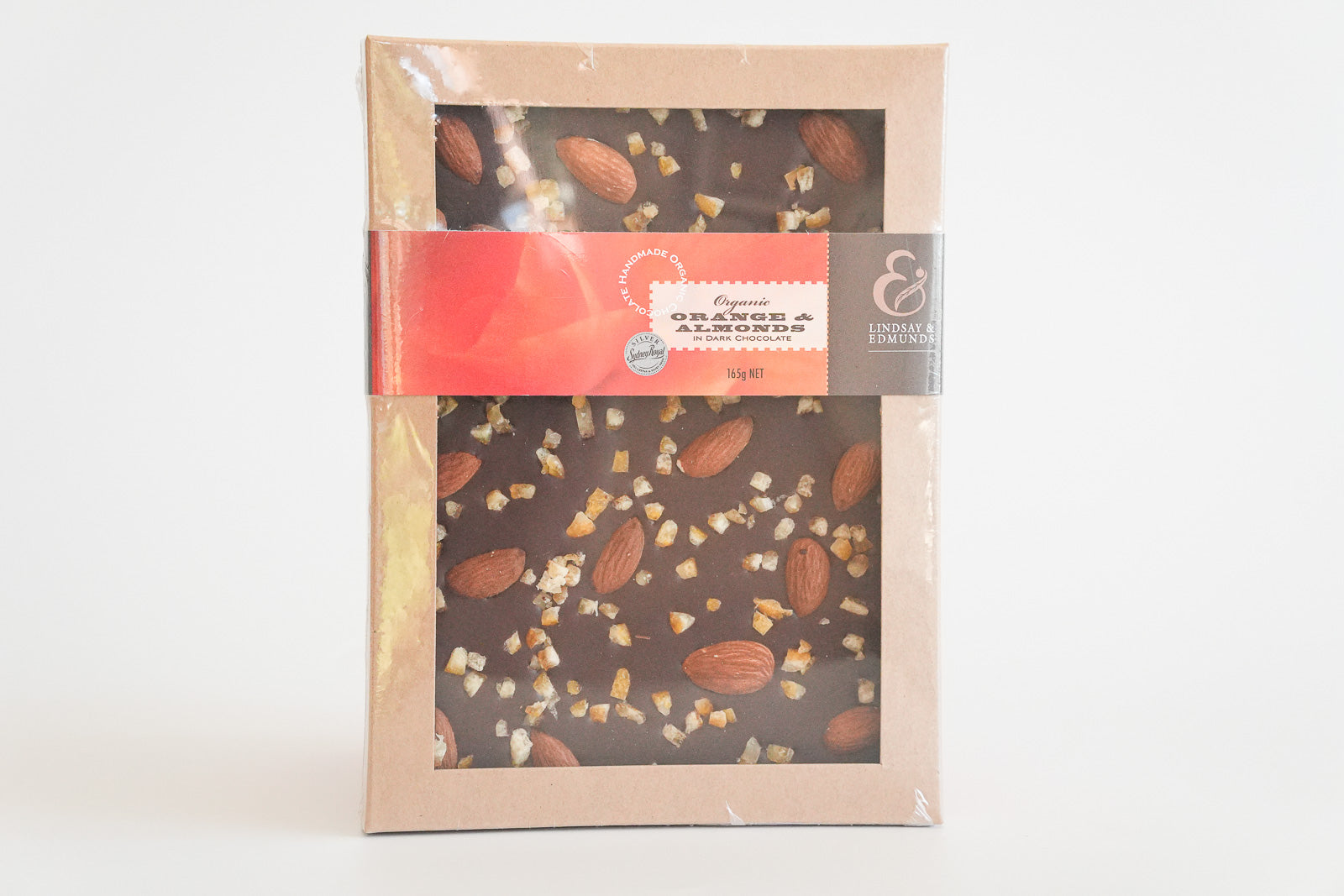 Large Organic Dark Chocolate Slab - Orange & Almonds - 165g