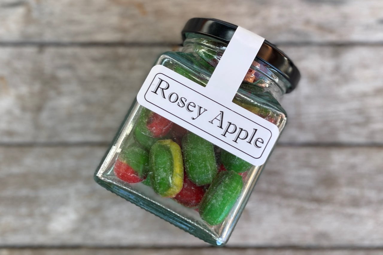 Rosey Apple Lollie Jar - Hard Candy