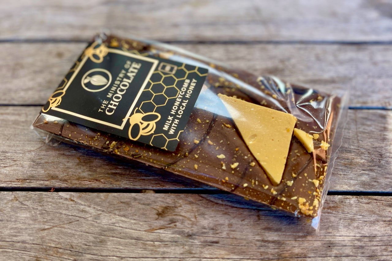 Chocolate Bar with homemade honeycomb